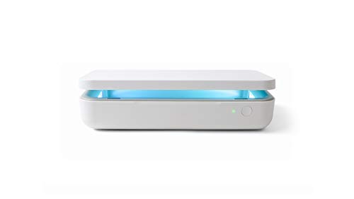 Samsung Electronics Caja de Esterilizacion UV + Qi cargador inalámbrico - Esterilizador UV, Desinfectante (elimina hasta el 99 % de las bacterias de los móviles y accesorios)