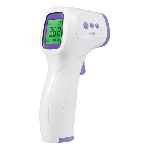 bestyks Termómetro para la fiebre sin contacto, termómetro digital por infrarrojos para bebés, niños y adultos con 32 grupos de almacenamiento de datos, lectura precisa instantánea y alarma de fiebre