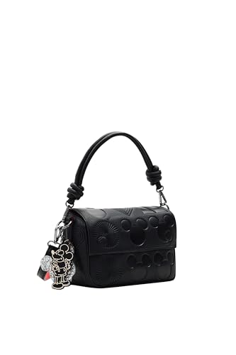 Desigual Bols_All Mickey Phuket Mi, Accessories PU Hand Bag Mujeres, Negro, Einheitsgröße