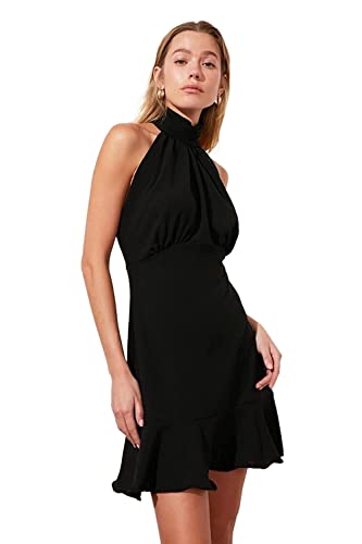 Trendyol FeMan Mini A-line Regular fit Woven Dress Black