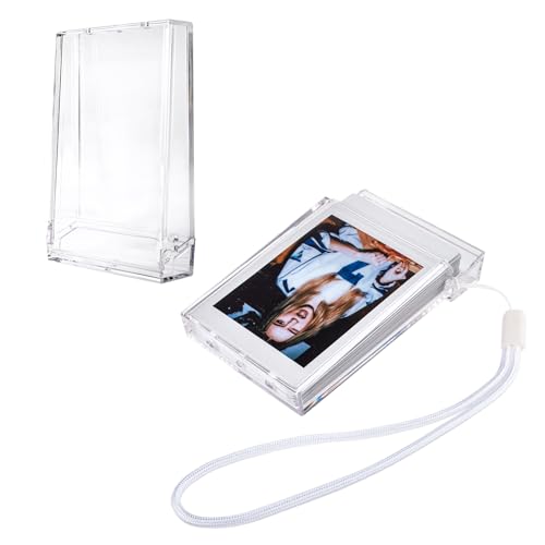 HIYQIN - Paquete de 2 cajas de almacenamiento de fotos de 2 x 3, funda de fotos compatible con fotos Polaroid de 3 pulgadas - Fujifilm Instax Mini 12 11 9 8 7 70 40 90 99 EVO Instant Film Case -