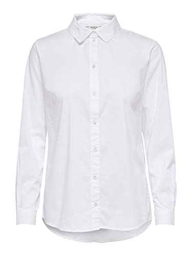 JDY Jdymio L/S Shirt Wvn Noos Blusa, Blanco (White White), 40 Mujer