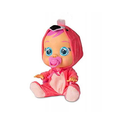 BEBÉS LLORONES Fancy el flamenco | Muñeca interactiva que llora de verdad con chupete y pijama de Flamenco - Juguete y Regalo para niñas y niños +18 Meses