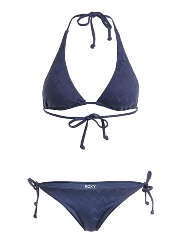 Roxy Current Coolness - Triangle Two-Piece Bikini Set for Women - Conjunto de Bikini Triangular - Mujer - L - Azul.