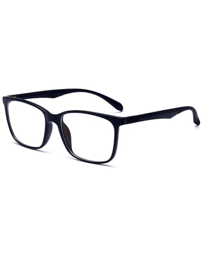 ANRRI Gafas de bloqueo de luz azul, filtro de luz azul, gafas para videojuegos, protección UV para PC, teléfono móvil y televisión, hombre/mujer (negro)