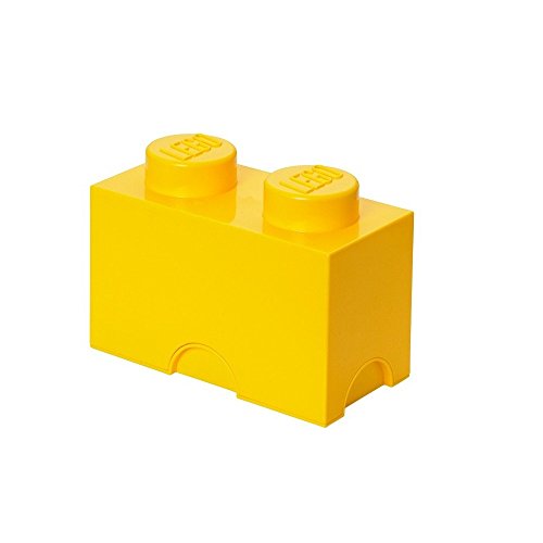 Lego 40021732 - Caja en forma de bloque de lego 2, color amarillo [importado de Alemania]