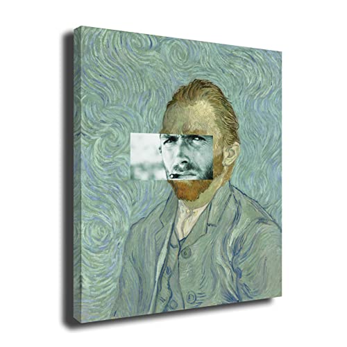 Cuadro Lienzo Canvas Clint en Vicent Van Gogh – Lienzo con Bastidor 3cm - Alta resolución (41_x_50_cm)