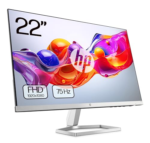 HP M22f – Monitor de 22' Full HD (1920 x 1080,75Hz, 5ms, IPS LED, 16:9, AMD FreeSync, HDMI,VGA, Antirreflejo, Eye Ease, Inclinación Ajustable, Pasacables) Negro
