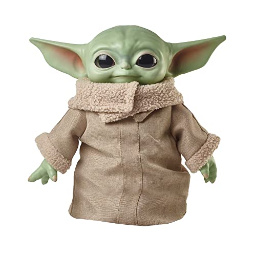 Mattel Star Wars Peluche de Baby Yoda de El Mandaloriano - Cuerpo Blando y Base Robusta - 28 cm - Regalo para Fans y Coleccionistas Adultos y Niños, GWD85