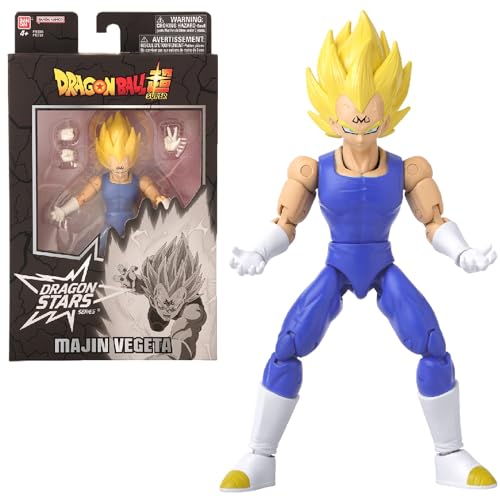 Dragon Ball Super BANDAI Dragon Stars Figura de Acción Majin Vegeta 17cm - 40731 Multicolor - Figura articulada con Detalle para los fanaticos del Anime