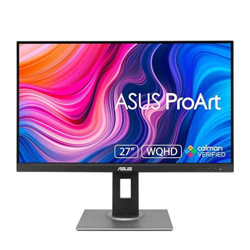 ASUS ProArt PA278QV - Monitor de 27'' WQHD (2560x1440, IPS, 16:9, USB 3.0x4, DisplayPort x1, DVI x1, HDMI x1, 5ms, 75Hz, Adaptive-Sync) Aluminio 100%, Color Negro