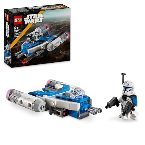LEGO Star Wars: Las Guerras Clon Microfighter: ala-Y del Capitán Rex Nave Estelar de Juguete Coleccionable para Construir y Minifigura, Regalo para Niños y Niñas de 6 Años o Más 75391