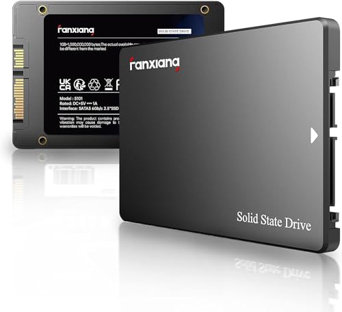 fanxiang S101 500 GB SSD SATA III - Interna de 6 GB/s de 2,5 Pulgadas, Velocidad de Lectura de hasta 550 MB/s, Compatible con Ordenadores de Escritorio y portátiles (Negro)