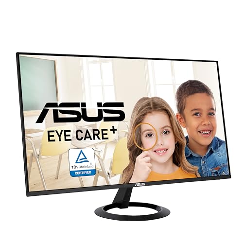 ASUS VZ24EHF Eye Care Monitor Gaming 24 pulgadas (IPS, Full HD, sin marcos, 100 Hz, sincronización adaptativa, 1 ms MPRT, HDMI, baja luz azul, sin parpadeos, montaje en pared)