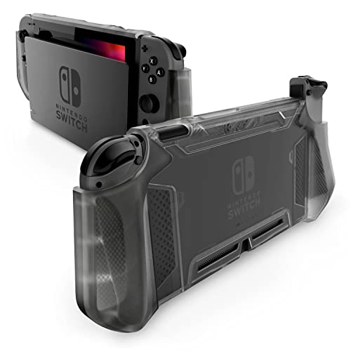 Mumba Funda acoplable para Nintendo Switch Carcasa protectora TPU Grip funda de agarre compatible con la consola de Nintendo Switch y Controlador Joy-Con (FrostBla)