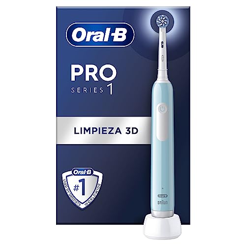 Oral-B Pro Series 1 Cepillo de Dientes Eléctrico con Mango Recargable y Cabezal, Diseñado por Braun - Azul