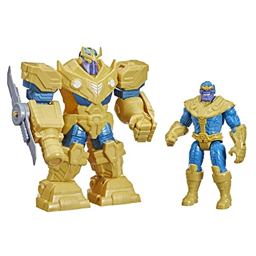 Marvel Avengers Mech Strike 9-Inch Action Figure Toy Infinity Mech Suit Thanos and Blade Weapon For Kids Ages 4 and Up