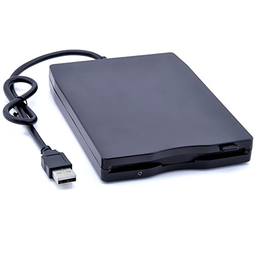 Elegante lector de disquetes externo de 3.5 pulgadas USB 1.44 MB FDD, unidad portátil Plug and Play para PC Windows 2000/XP/Vista/7/8/10, Mac 8.6 o superior, color negro