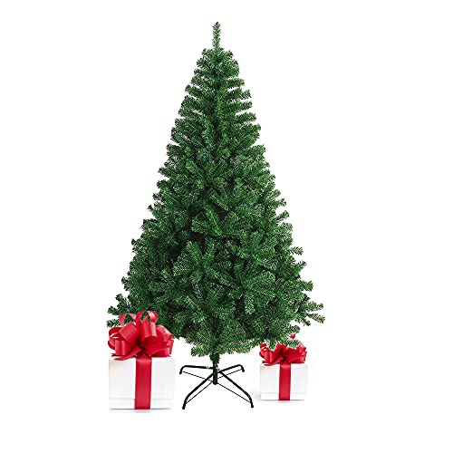 Bravo Home - Árbol de Navidad Artificial Verde Natural(60 cm – 240 cm), con Soporte metálico, Material PVC, fácil de Montar, Ideal para casa, Oficina, magas, hoteles (180 cm)
