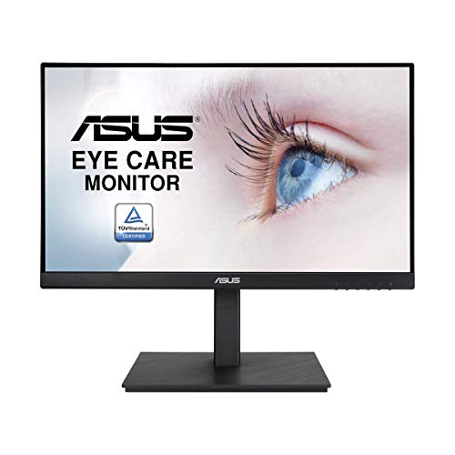 ASUS VA229QSB Monitor Eye Care: 21.5 pulgadas, FHD (Full HD 1920 x 1080), 75 Hz, Adaptive-Sync/FreeSync, DisplayPort, HDMI, Filtro de luz azul, Antiparpadeo, Soporte ergonómico