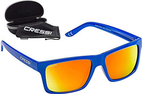 Cressi Bahia Flotantes Sunglasses Gafas De Sol Deportivo, Unisex adulto, Royal Azul/Naranja Lentes espejados