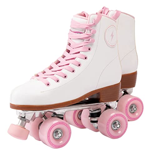 Flamingueo Patines 4 Ruedas - Patines 4 Ruedas Adulto, Patines 4 Ruedas Niña, Patines Ruedas 80A, ABEC-7, Roller Skates, Freno Ajustable, Talla 37 EU