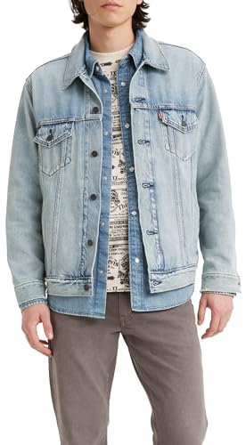 Levi's New Relaxed Fit Trucker Chaqueta Hombre, Huron Waves, M