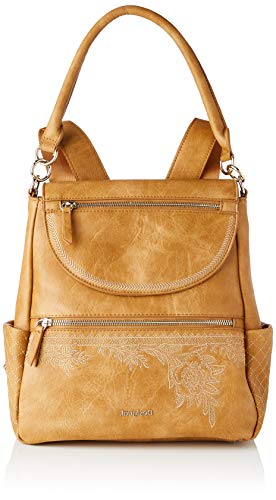 Desigual, PU Backpack Medium para Mujer, marrón, M