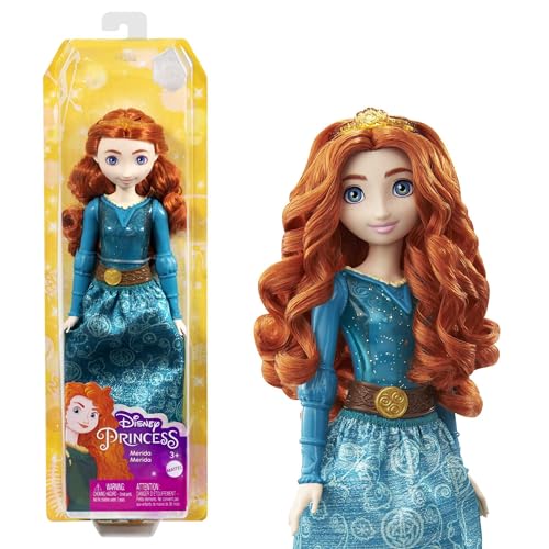 Mattel Disney Princess Merida Muñeca princesa película Brave, juguete +3 años (HLW13)