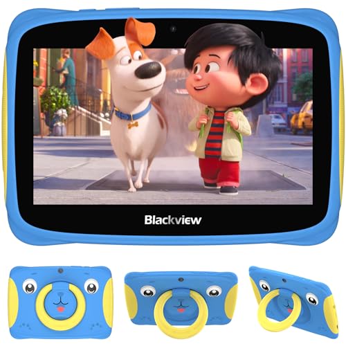Blackview Tablet para Niños 7 Pulgadas, Android 13 Tablet Tab3Kids, 4GB RAM 32GB ROM Tablet con Google GMS/Bluetooth/Doble Cámara/Control Parental/Wi-Fi/Tableta Educativa