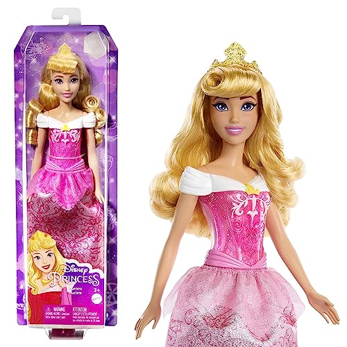 Mattel Disney Princess Aurora Muñeca princesa película La bella durmiente, juguete +3 años (HLW09)