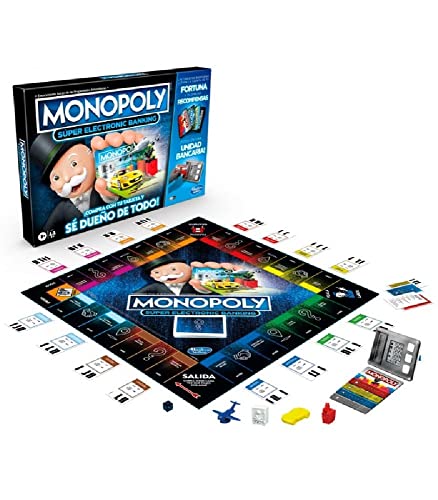 Monopoly Súper Recompensas, Super Electronic Banking Juego de Mesa Familiar para Personas a Partir de 8 años, Multicolor