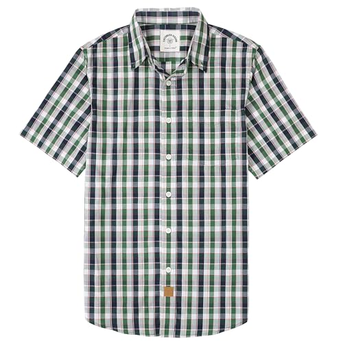Dubinik® Camisas Hombre Manga Corta Cuadros Camisa Manga Corta Hombre Verano Botón Casual Vintage Trabajo Camisas para Hombre